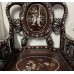 07034  Antique rosewood with shell inlay carved arm chair   ***SOLD***