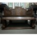 07035   Rosewood 2 seats arm bench   ### SOLD ###