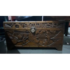 06011   Antique camphor wood trunk