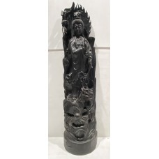 17038    Large black hardwood carved YUANYIN 