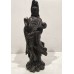 17006 Antique black wood carved