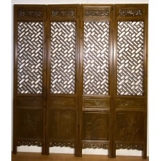 11013   Elm wood carved screen   ###sold###