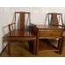 07037   Antique rose wood set armchair