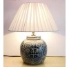 12002  1 pair blue white table lamp