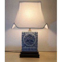 12007 1 pair blue white table lamp   ### SOLD ###