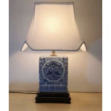 12007 1 pair blue white table lamp