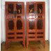 04013 . Pair of elm wood  red cabinet       