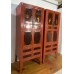 04013 . Pair of elm wood  red cabinet       