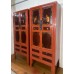 04013 . Pair of elm wood  red cabinet       