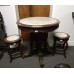 13003 chinese antique rosewood round dinning table with marble top   ###SOLD###