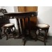 13003 chinese antique rosewood round dinning table with marble top   ###SOLD###