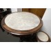 13003 chinese antique rosewood round dinning table with marble top   ###SOLD###