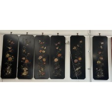 10029 antique 6 panel marbel inline wall hanging