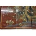 10026 red licquer 4 panel wall hanging