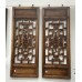 10018. Pair of elm wood wall hanging