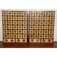 04001 . Pair of antique chinese medicine cabient  ###sold###