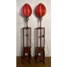 12003  1 pair ele wood floor lamp   ### SOLD ##