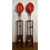 12003  1 pair ele wood floor lamp   ### SOLD ##