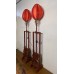 12003  1 pair ele wood floor lamp   ### SOLD ##